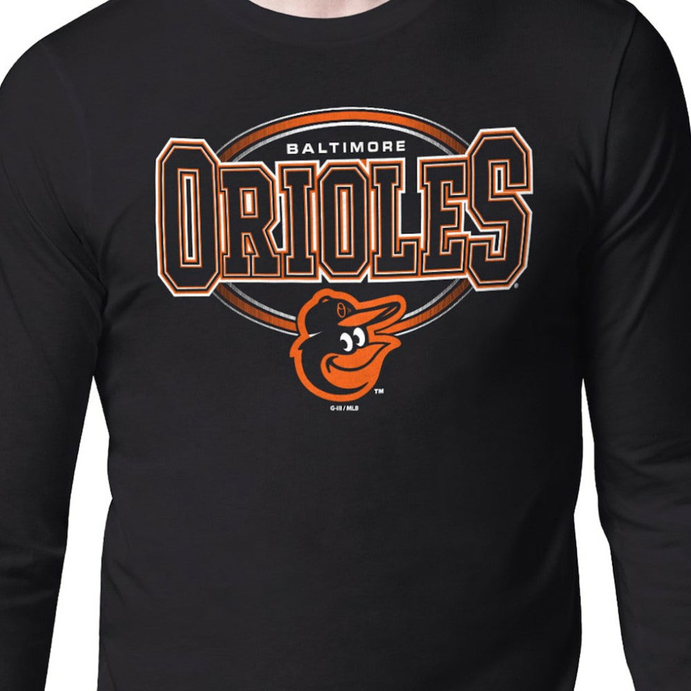 Black Baltimore Orioles Starter Team Track Graphic Long Sleeve T-Shirt