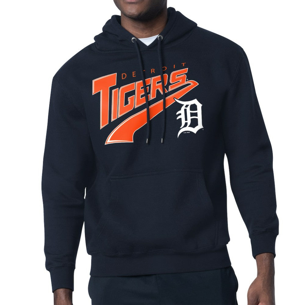Navy Detroit Tigers Starter Modern Tailsweep Fleece Tri-Blend Pullover Hoodie