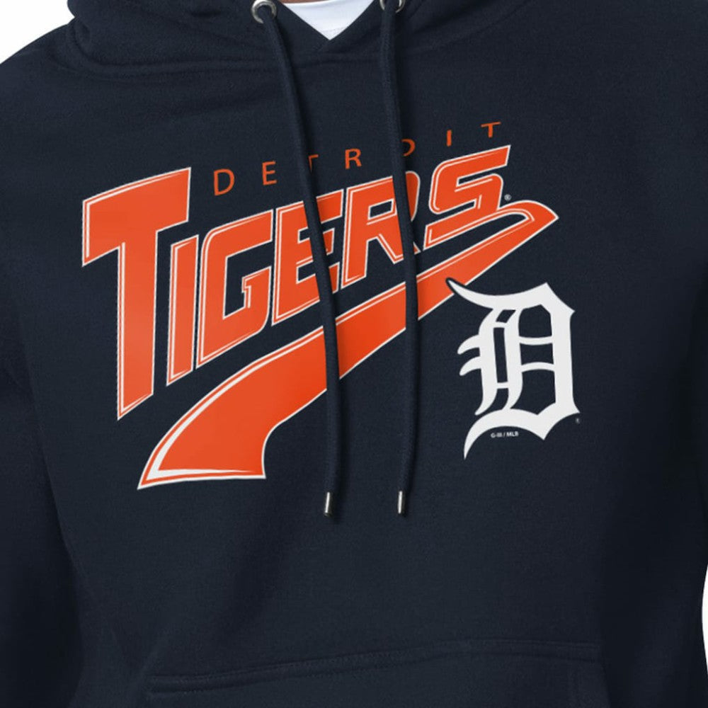 Navy Detroit Tigers Starter Modern Tailsweep Fleece Tri-Blend Pullover Hoodie