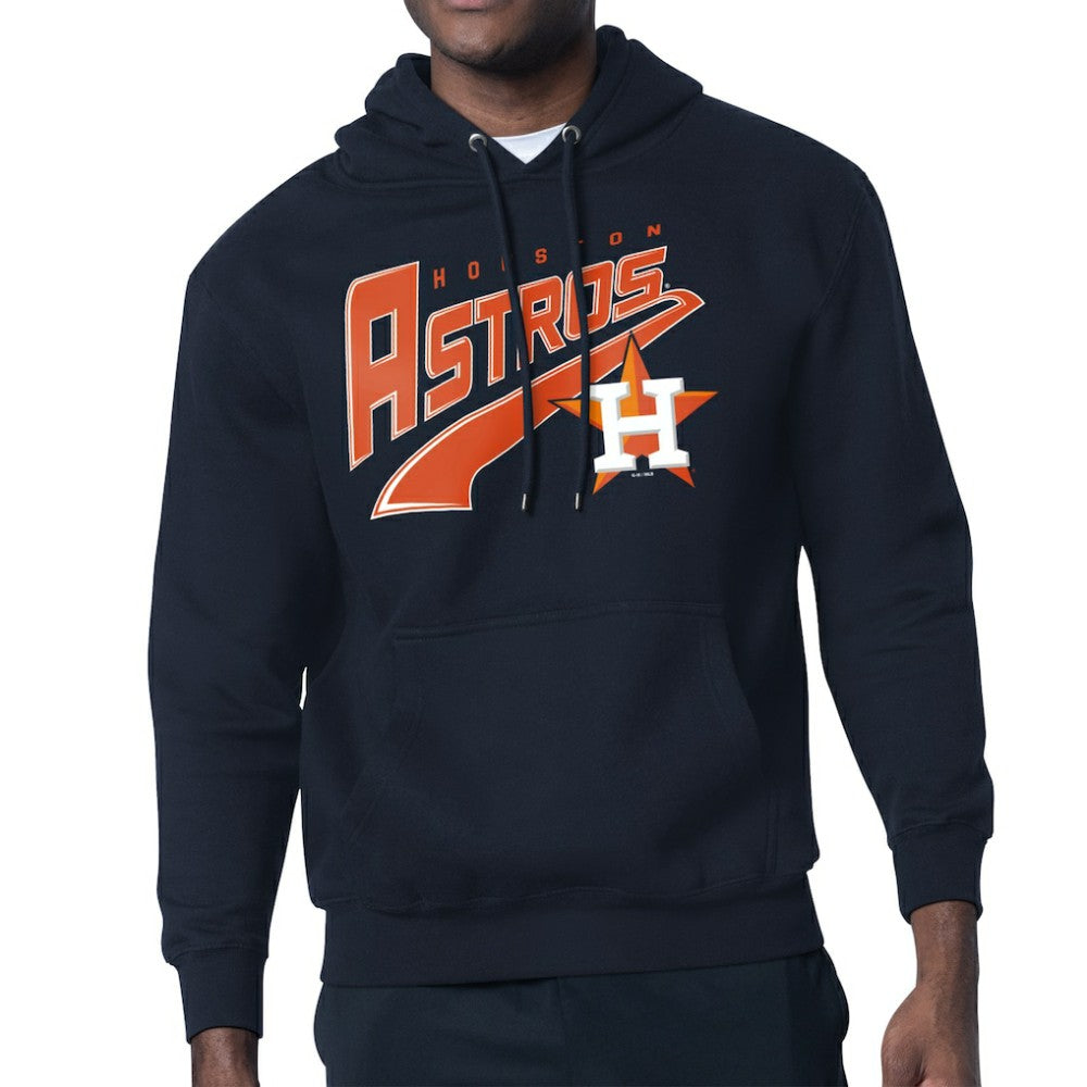 Navy Houston Astros Starter Modern Tailsweep Fleece Tri-Blend Pullover Hoodie