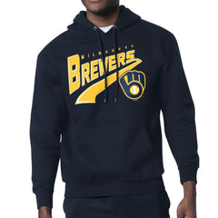 Navy Milwaukee Brewers Starter Modern Tailsweep Fleece Tri-Blend Pullover Hoodie