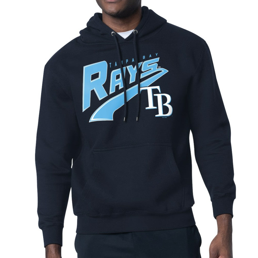 Navy Tampa Bay Rays Starter Modern Tailsweep Fleece Tri-Blend Pullover Hoodie