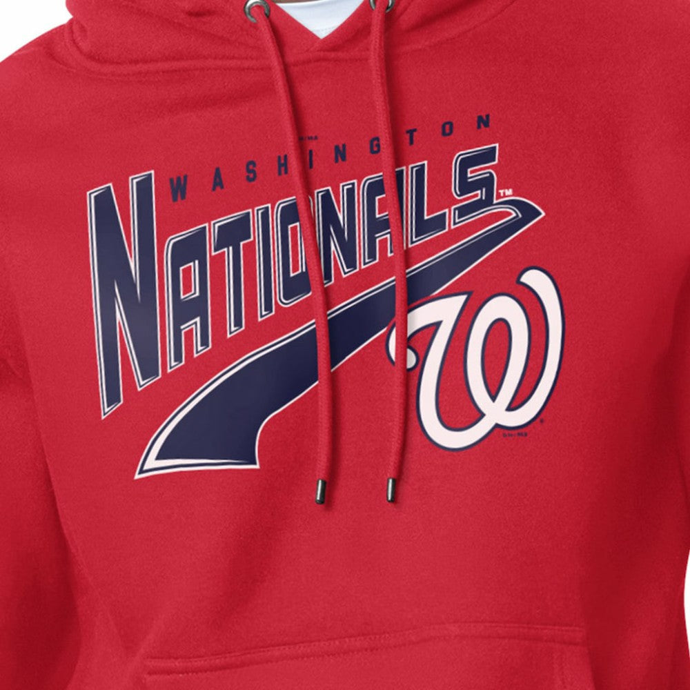 Red Washington Nationals Starter Modern Tailsweep Fleece Tri-Blend Pullover Hoodie