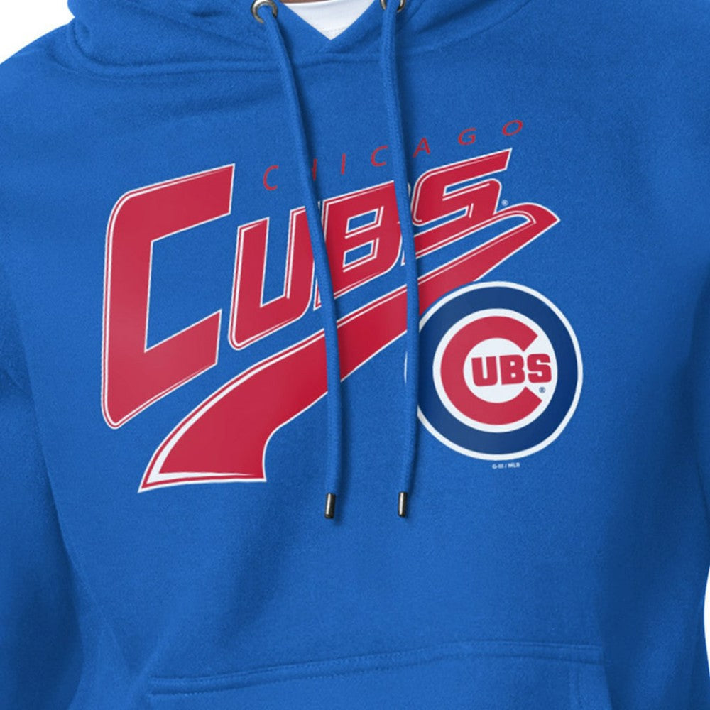 Royal Chicago Cubs Starter Modern Tailsweep Fleece Tri-Blend Pullover Hoodie