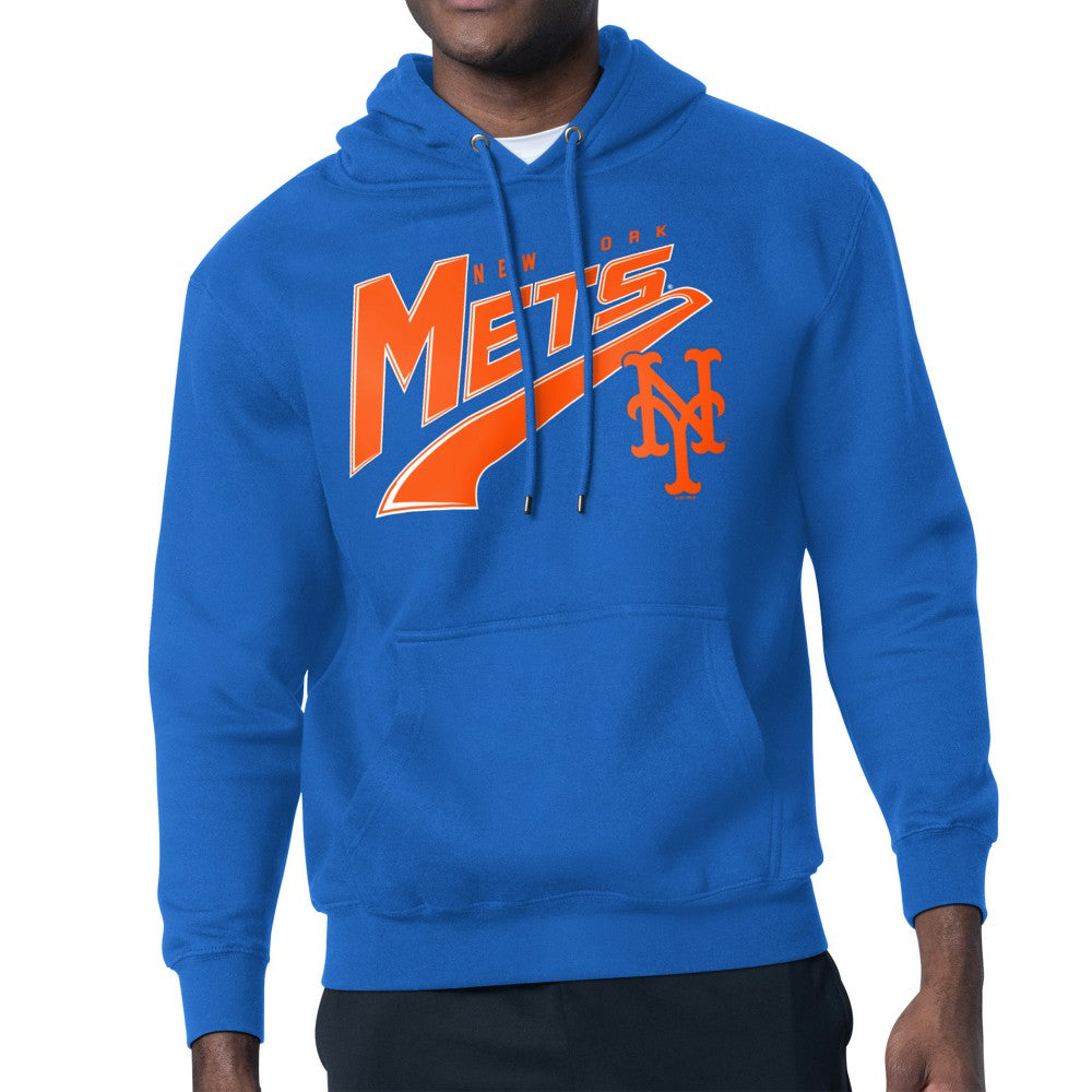 Royal New York Mets Starter Modern Tailsweep Fleece Tri-Blend Pullover Hoodie