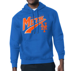 Royal New York Mets Starter Modern Tailsweep Fleece Tri-Blend Pullover Hoodie