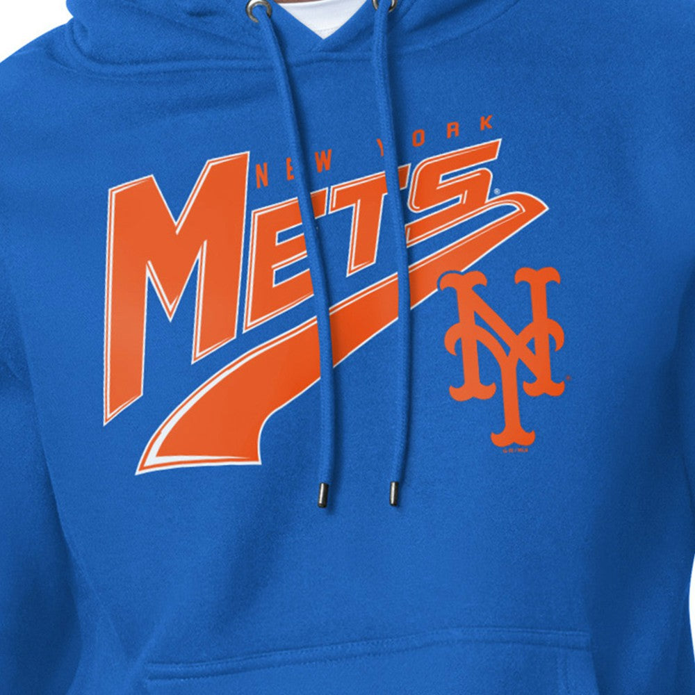 Royal New York Mets Starter Modern Tailsweep Fleece Tri-Blend Pullover Hoodie