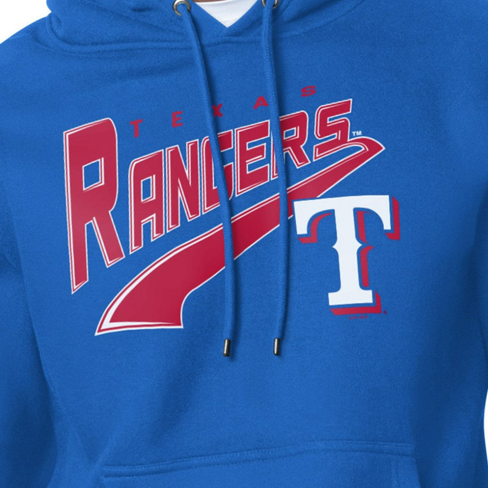 Royal Texas Rangers Starter Modern Tailsweep Fleece Tri-Blend Pullover Hoodie