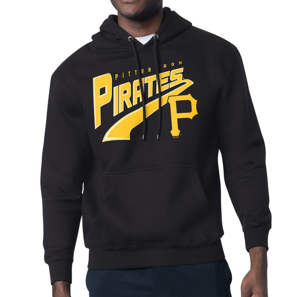 Black Pittsburgh Pirates Starter Modern Tailsweep Fleece Tri-Blend Pullover Hoodie