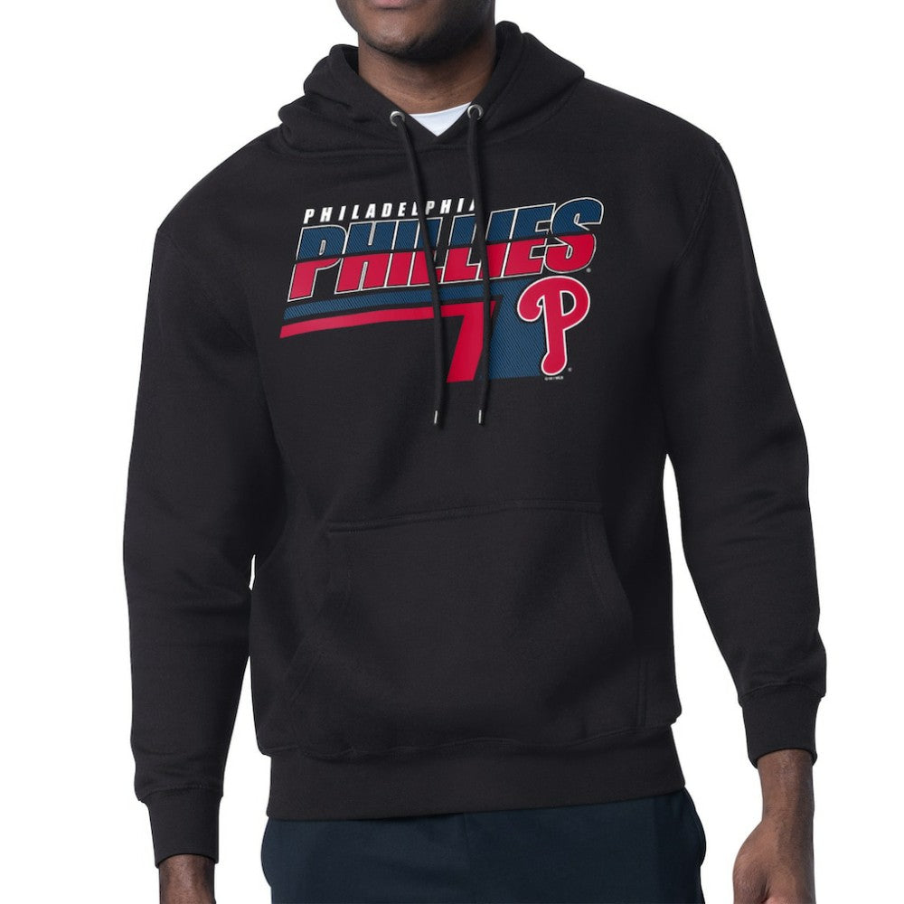Black Philadelphia Phillies Starter Logo Push Graphic Hoodie