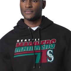 Black Seattle Mariners Starter Logo Push Graphic Hoodie