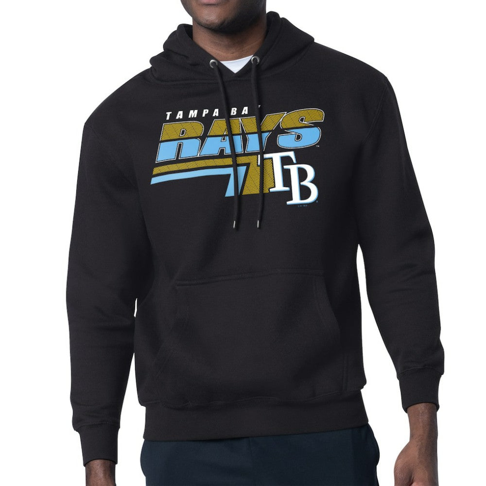Black Tampa Bay Rays Starter Logo Push Graphic Hoodie