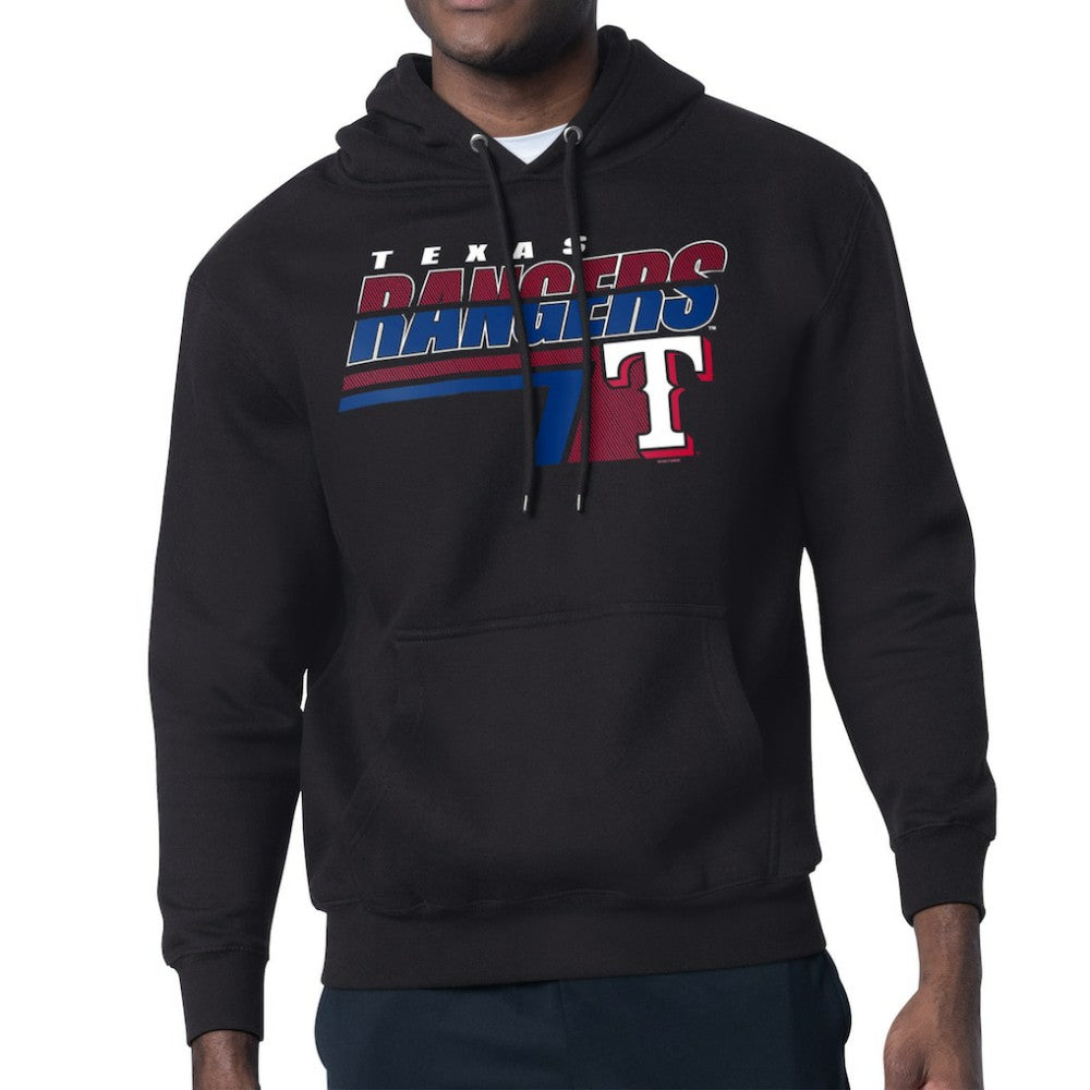 Black Texas Rangers Starter Logo Push Graphic Hoodie