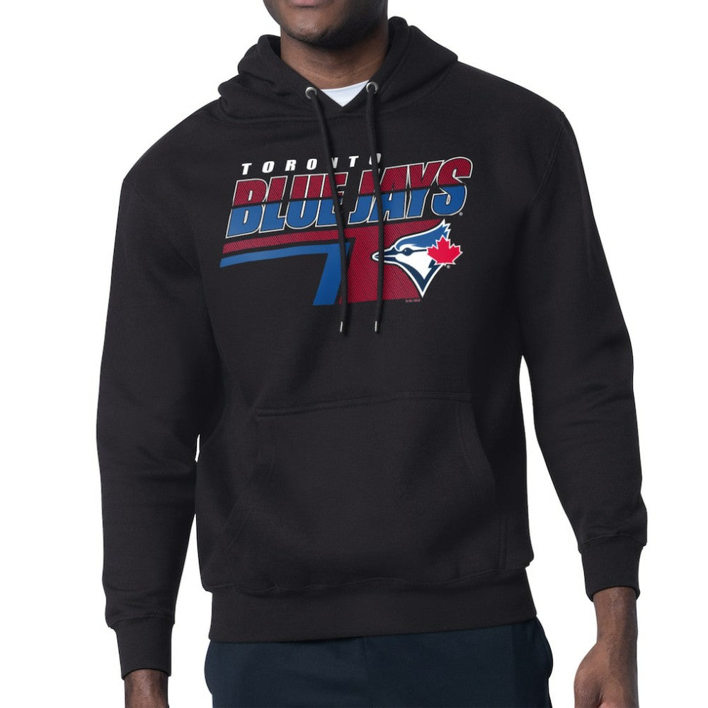 Black Toronto Blue Jays Starter Logo Push Graphic Hoodie