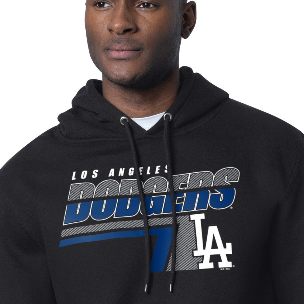 Black Los Angeles Dodgers Starter Logo Push Graphic Hoodie