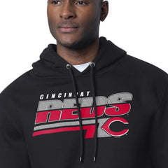 Black Cincinnati Reds Starter Logo Push Graphic Hoodie