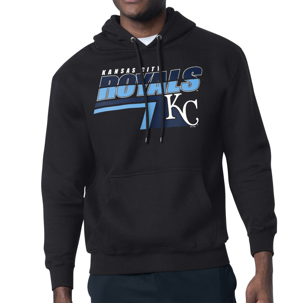 Black Kansas City Royals Starter Logo Push Graphic Hoodie