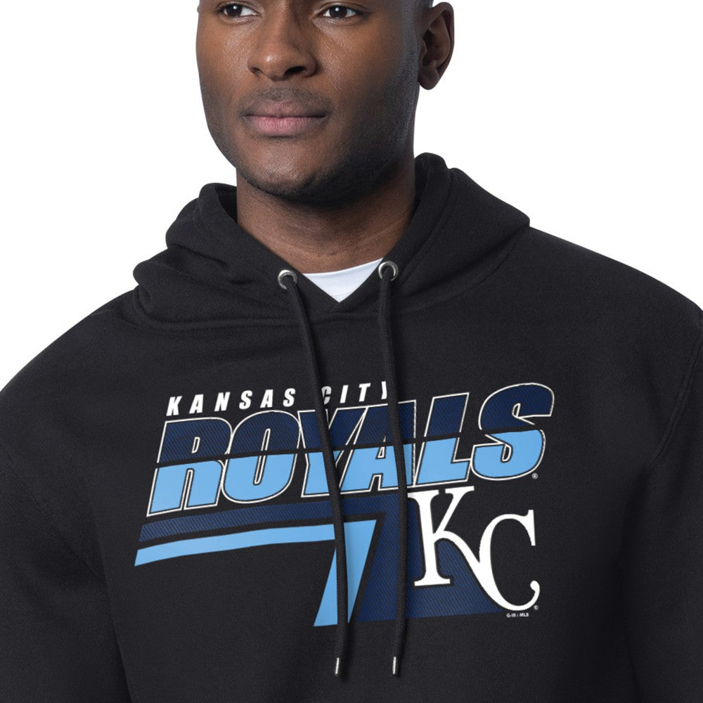 Black Kansas City Royals Starter Logo Push Graphic Hoodie