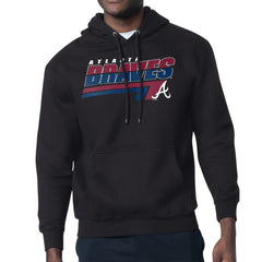 Black Atlanta Braves Starter Logo Push Graphic Hoodie