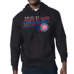 Black Chicago Cubs Starter Logo Push Graphic Hoodie