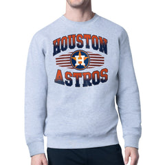 Heather Gray Houston Astros Starter Team Grit Graphic Fleece Pullover Sweatshirt