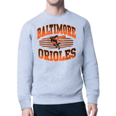 Heather Gray Baltimore Orioles Starter Team Grit Graphic Fleece Pullover Sweatshirt