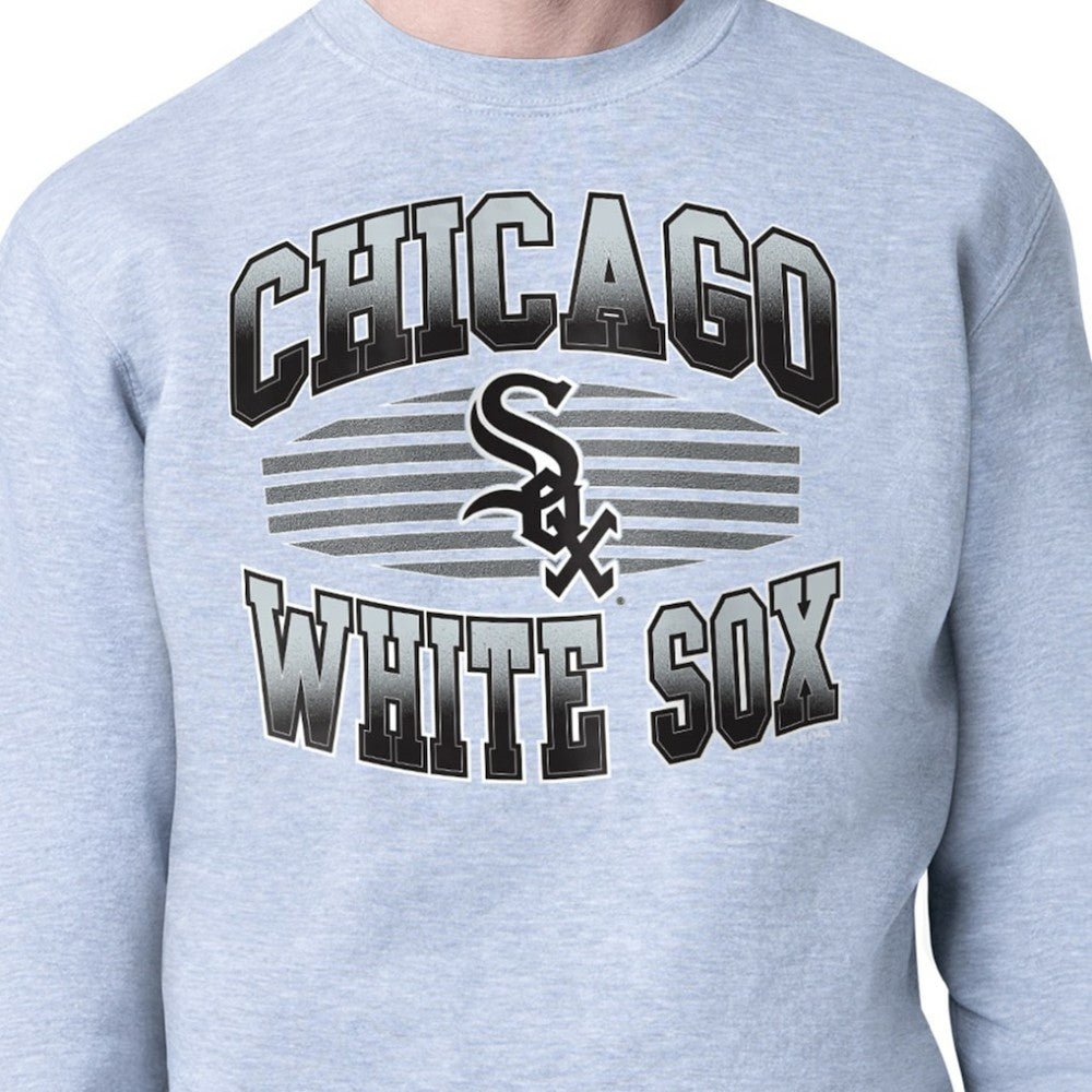 Heather Gray Chicago White Sox Starter Team Grit Graphic Fleece Pullover Sweatshirt