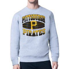 Heather Gray Pittsburgh Pirates Starter Team Grit Graphic Fleece Pullover Sweatshirt