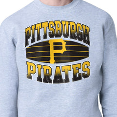 Heather Gray Pittsburgh Pirates Starter Team Grit Graphic Fleece Pullover Sweatshirt