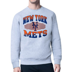 Heather Gray New York Mets Starter Team Grit Graphic Fleece Pullover Sweatshirt