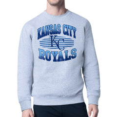 Heather Gray Kansas City Royals Starter Team Grit Graphic Fleece Pullover Sweatshirt