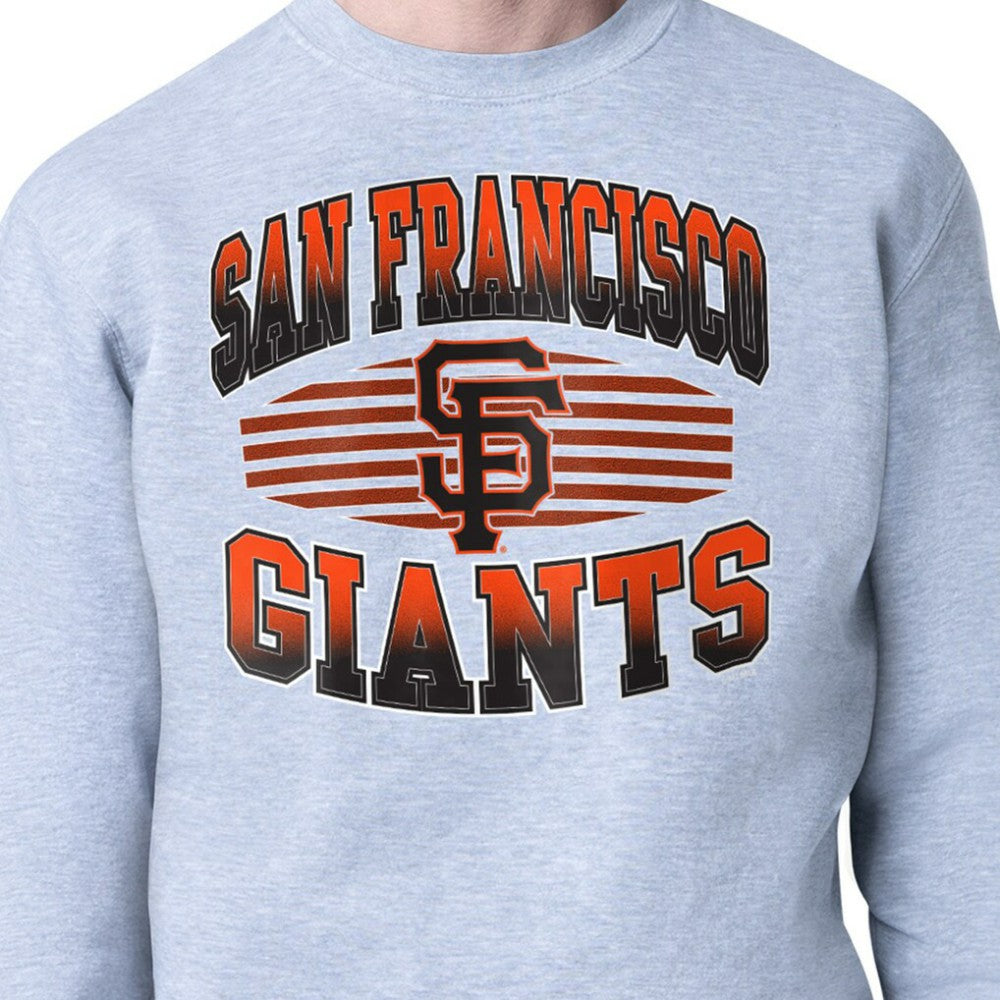 Heather Gray San Francisco Giants Starter Team Grit Graphic Fleece Pullover Sweatshirt