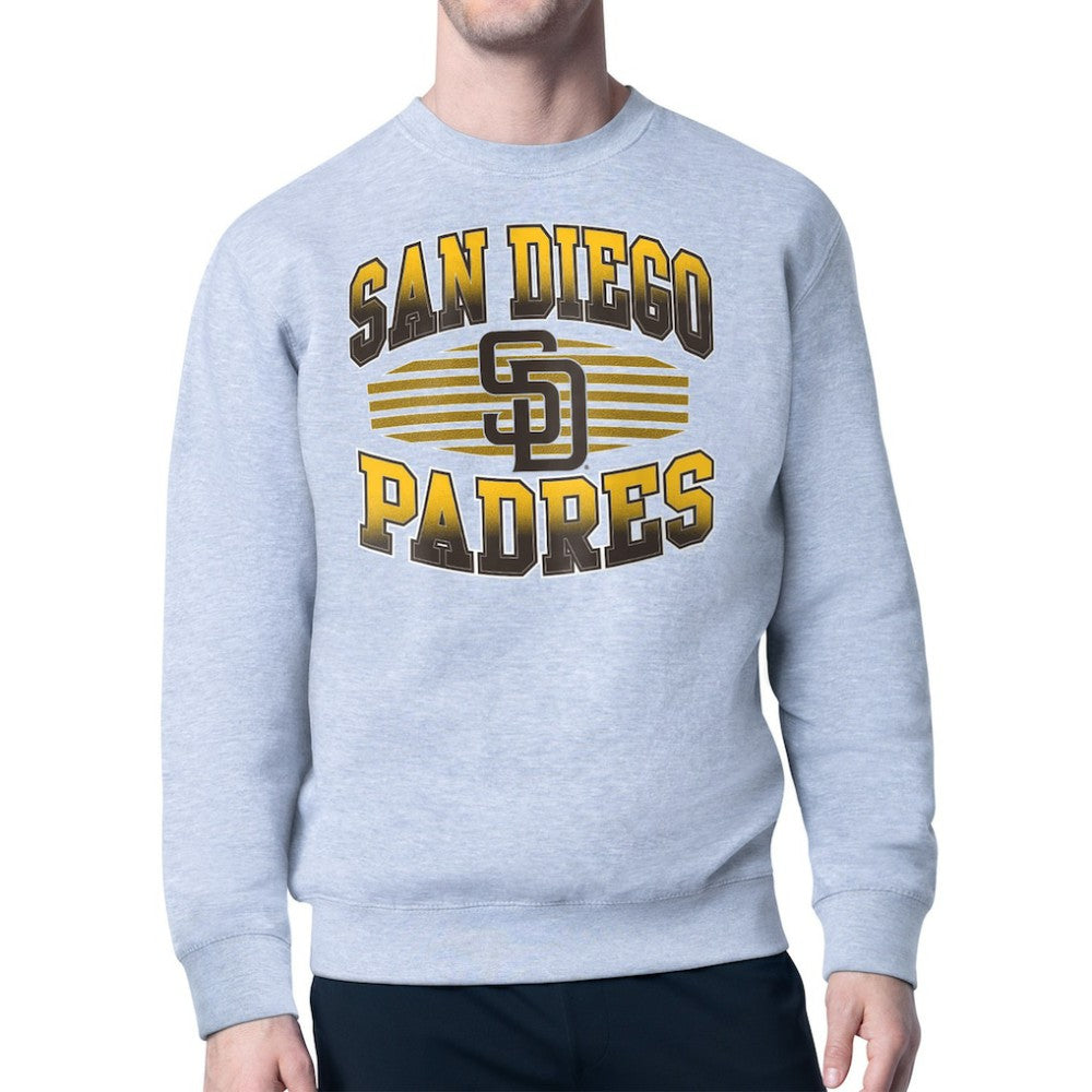 Heather Gray San Diego Padres Starter Team Grit Graphic Fleece Pullover Sweatshirt