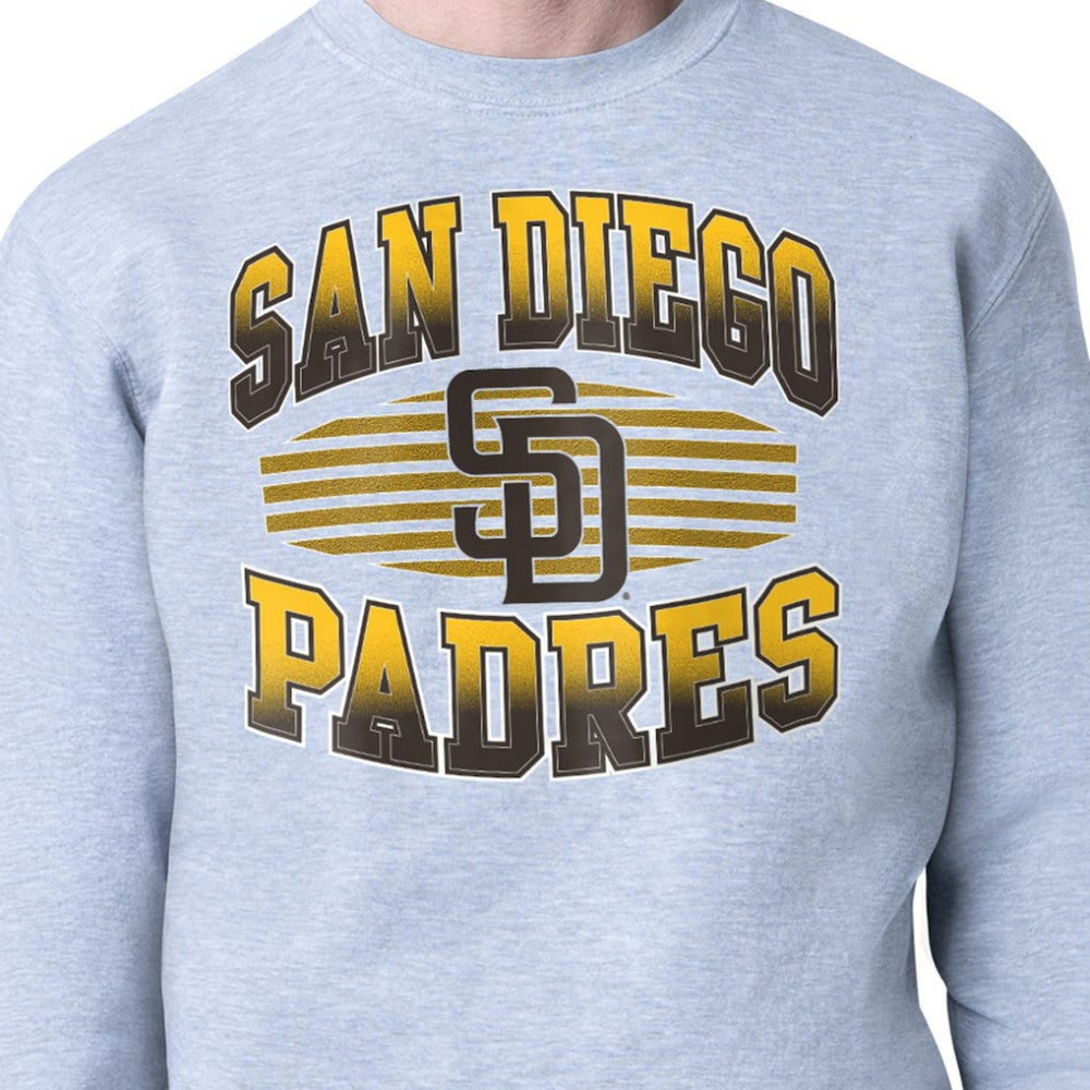 Heather Gray San Diego Padres Starter Team Grit Graphic Fleece Pullover Sweatshirt