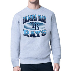 Heather Gray Tampa Bay Rays Starter Team Grit Graphic Fleece Pullover Sweatshirt