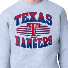 Heather Gray Texas Rangers Starter Team Grit Graphic Fleece Pullover Sweatshirt