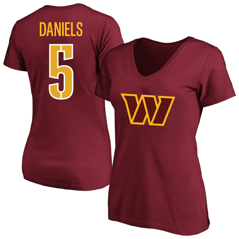 Jayden Daniels  Women's Plus Size Name & Number T-Shirt - Washington Commanders T-shirts