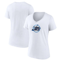 NHL Winnipeg Jets Women's Primary Logo V-Neck T-Shirt