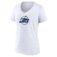 NHL Winnipeg Jets Women's Primary Logo V-Neck T-Shirt
