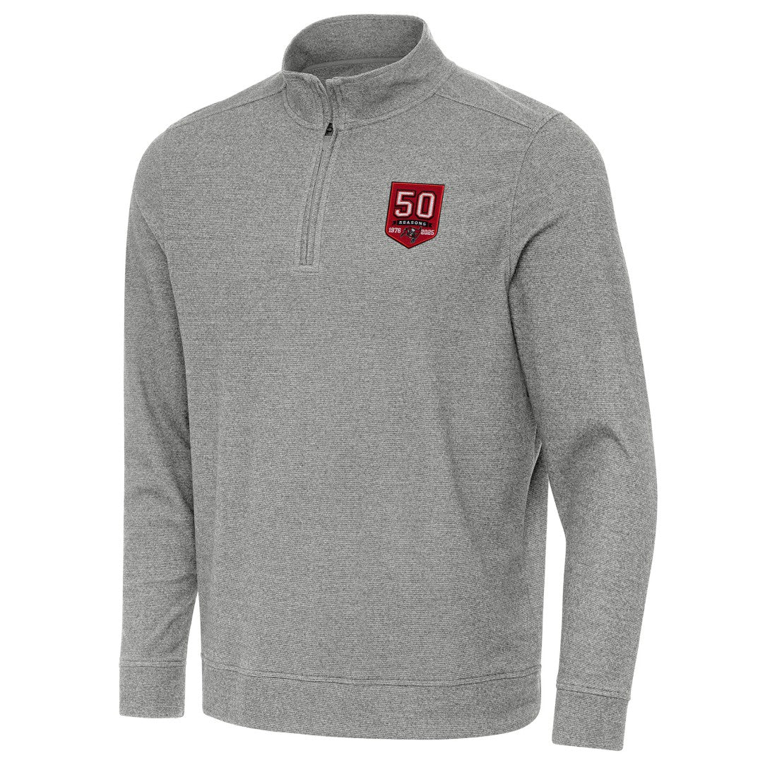 Antigua 50th Season Subtle Quarter-Zip Sweatshirt - Tampa Bay Buccaneers Sweatshirts
