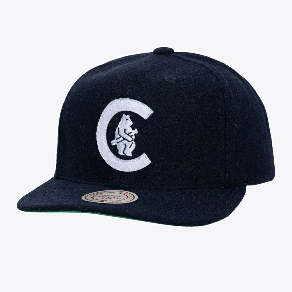 Navy Chicago Cubs Unisex Vintage Fit Melton Wool Adjustable Hat
