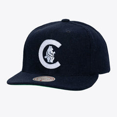 Navy Chicago Cubs Unisex Vintage Fit Melton Wool Adjustable Hat