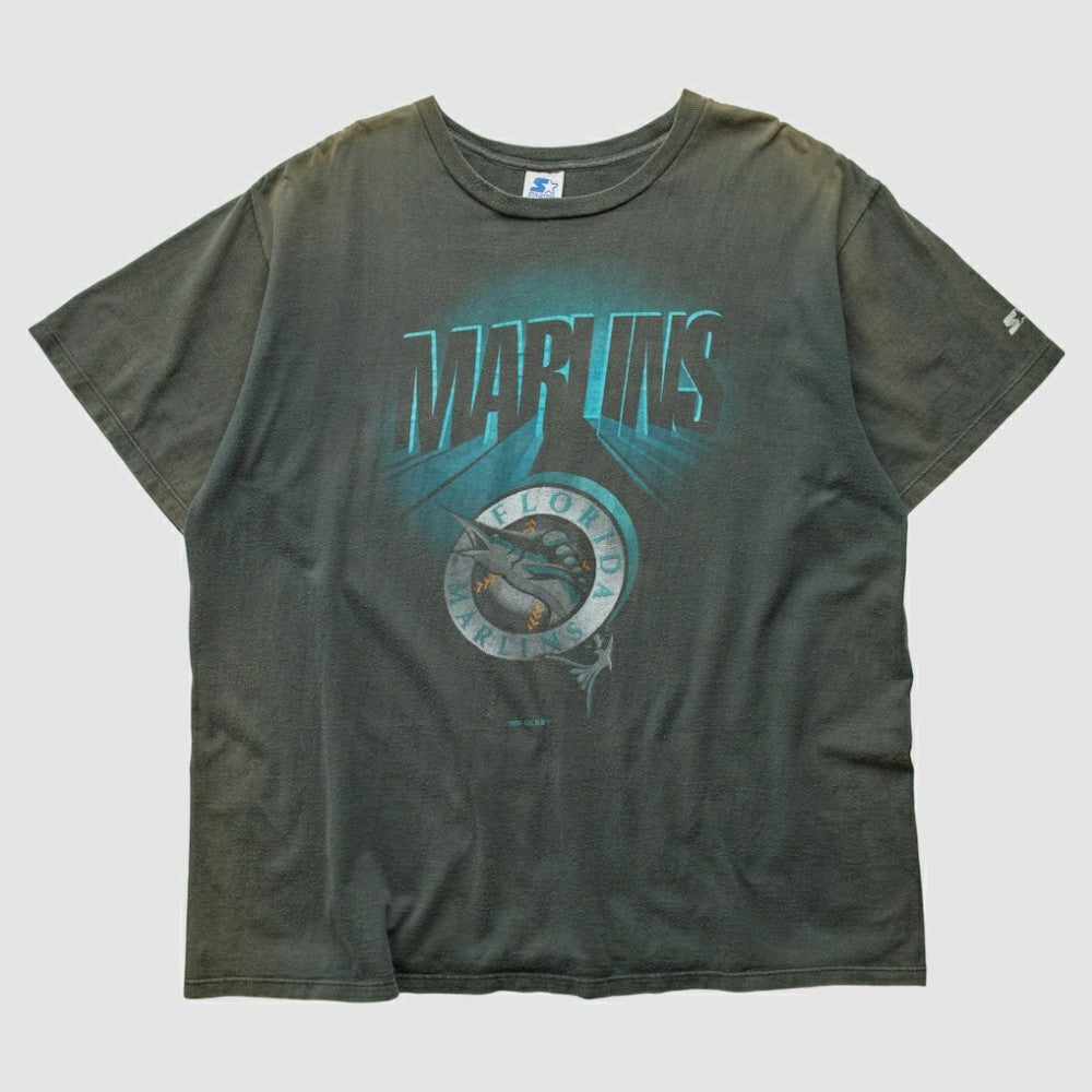 Black Miami Marlins Starter 90s T-Shirt