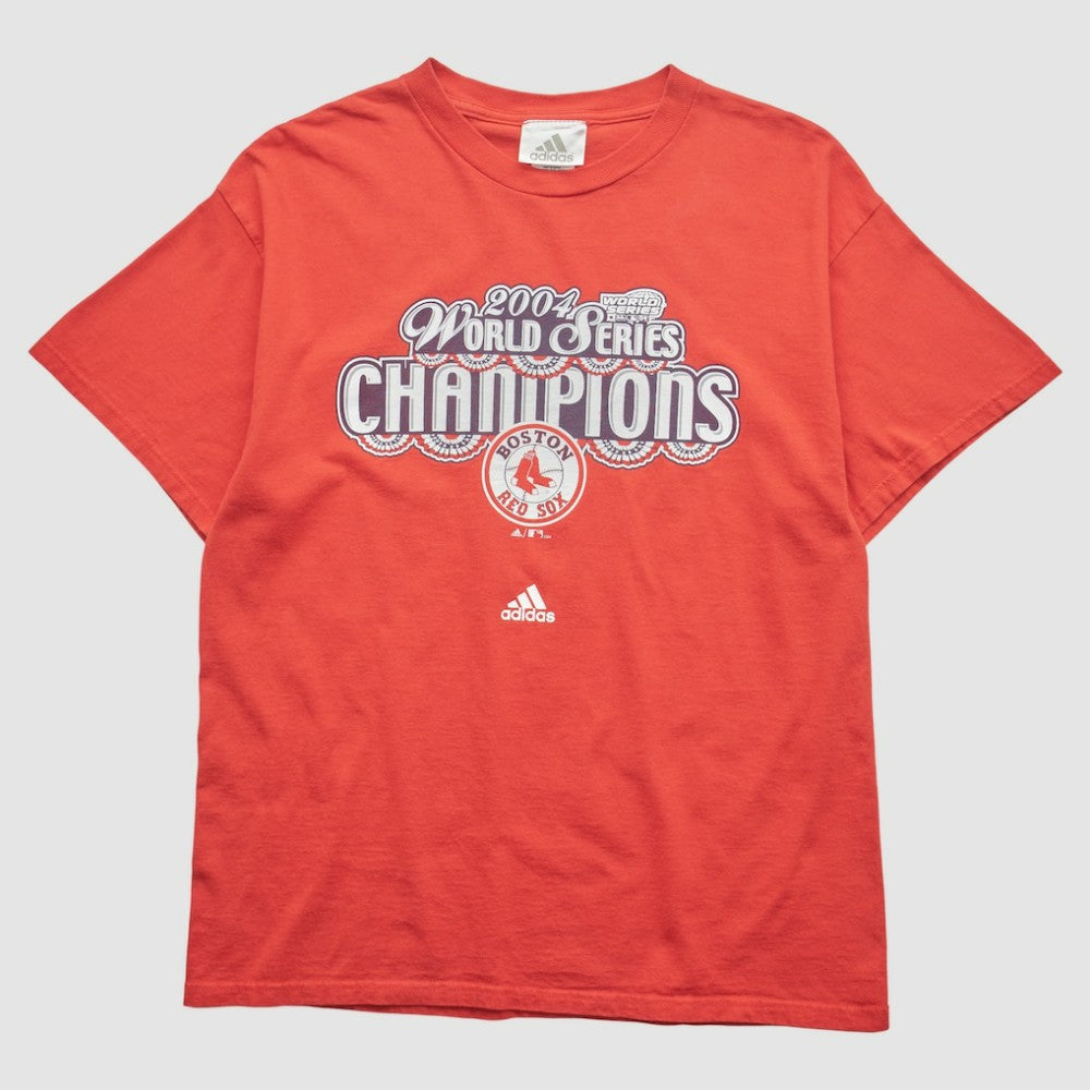 Red Boston Red Sox Adidas 2004 T-Shirt