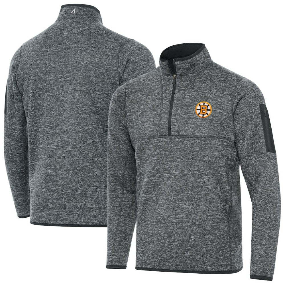 NHL Boston Bruins Antigua Fortune Quarter-Zip Pullover Jacket