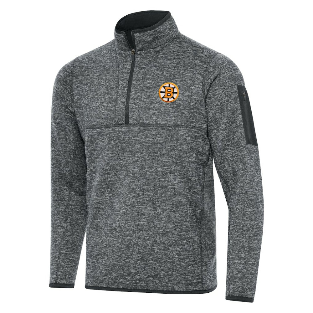 NHL Boston Bruins Antigua Fortune Quarter-Zip Pullover Jacket