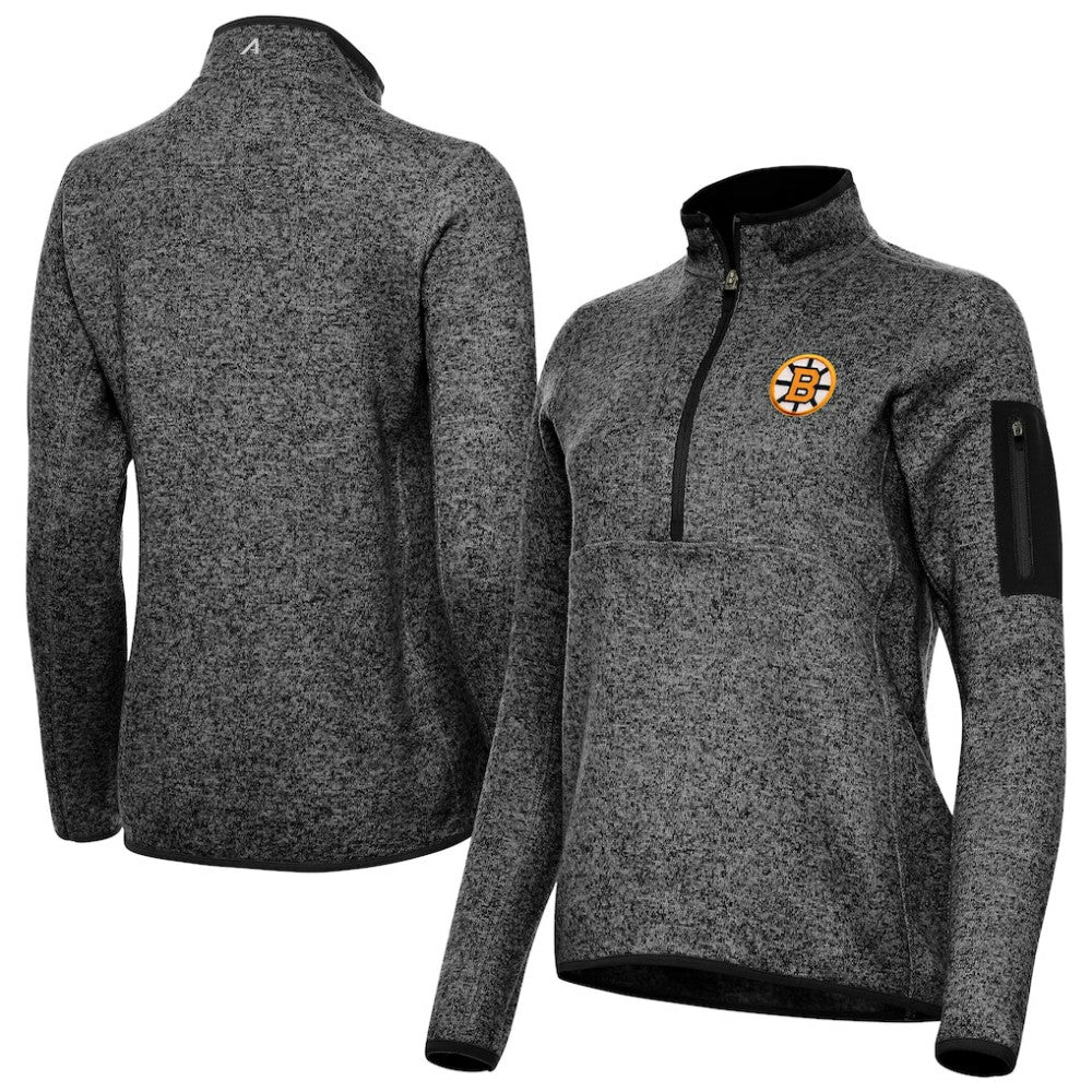 NHL Boston Bruins Antigua Women's Fortune Half-Zip Pullover