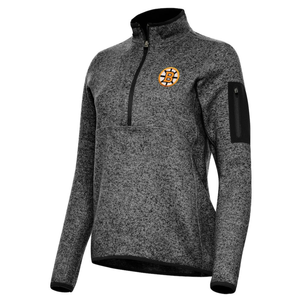 NHL Boston Bruins Antigua Women's Fortune Half-Zip Pullover
