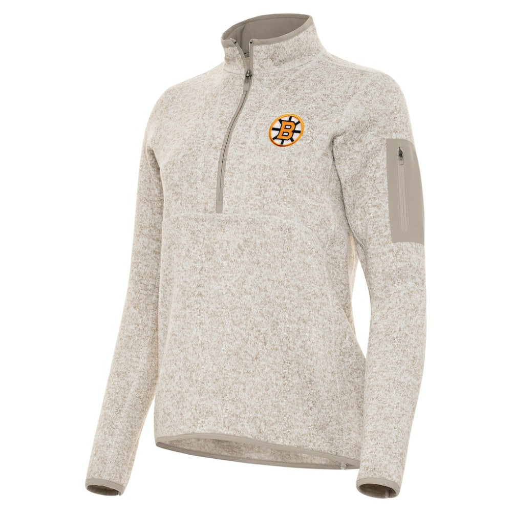 NHL Boston Bruins Antigua Women's Fortune Half-Zip Pullover