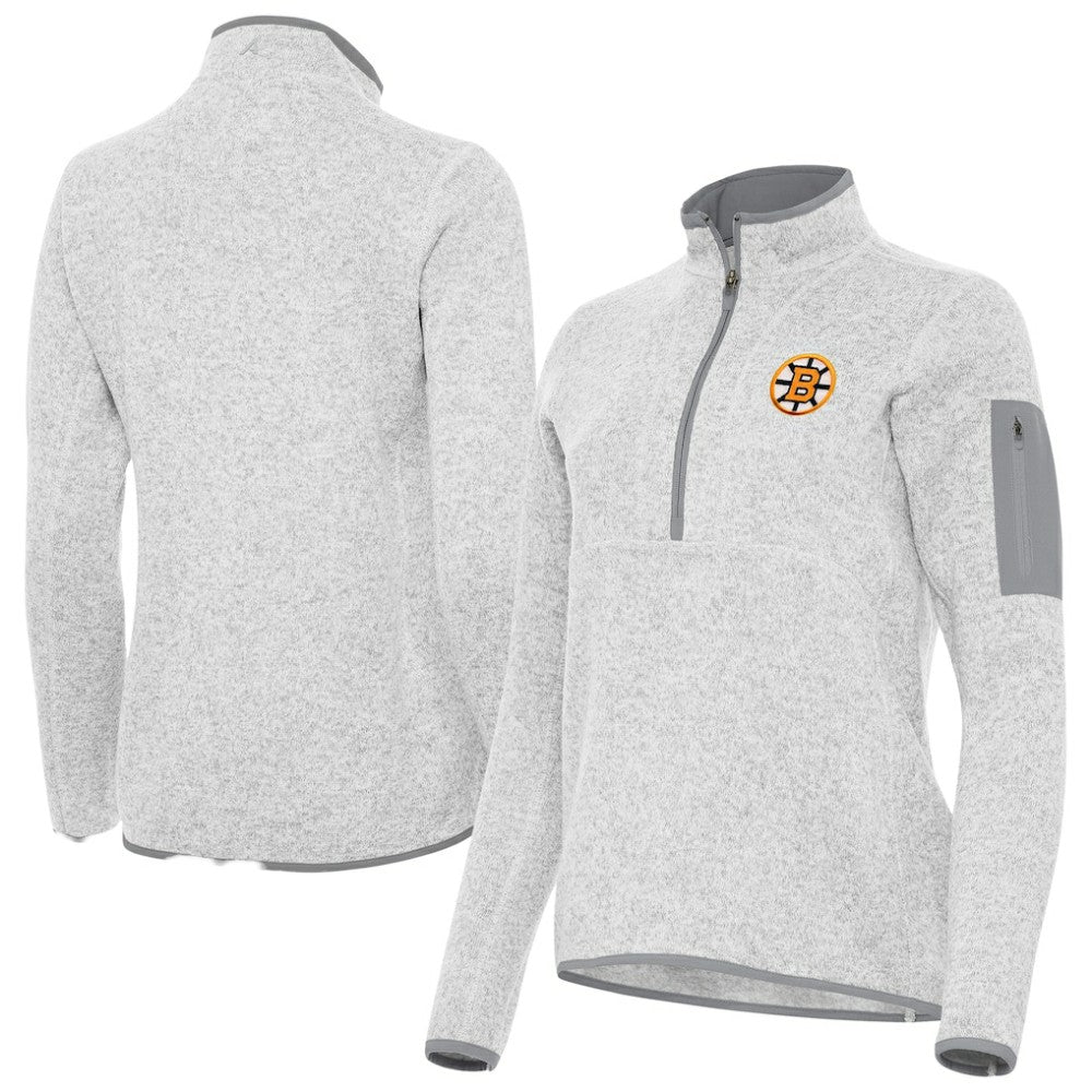 NHL Boston Bruins Antigua Women's Fortune Half-Zip Pullover